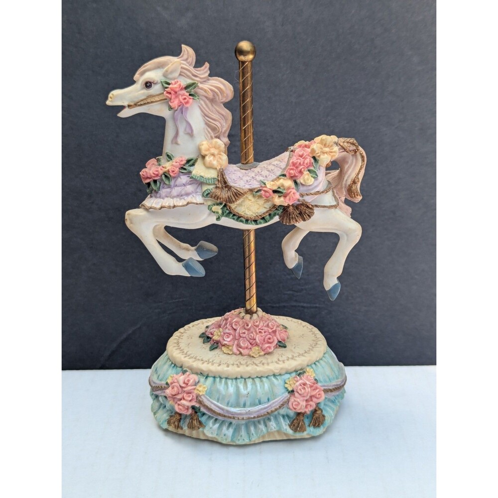 Heritage House Melodies County Fair Collection Carousel Horse "Love Story"